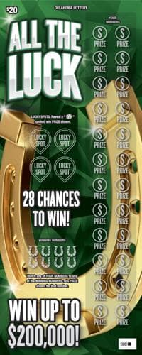 All The Luck scratch-off ticket