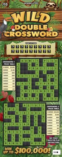 Wild Double Crossword scratch-off ticket