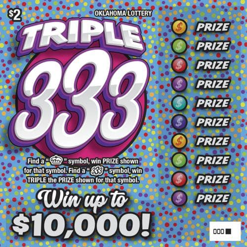 Triple 333 scratch-off ticket