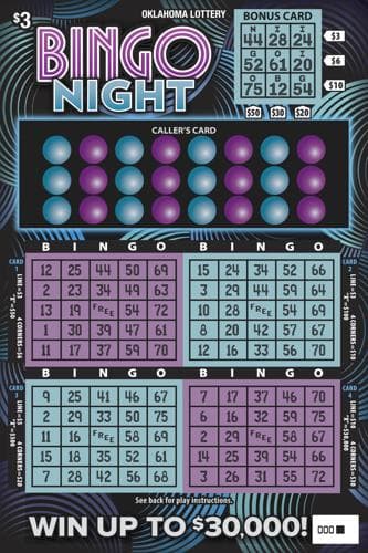 Bingo Night scratch-off ticket