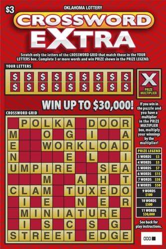 Crossword Extra scratch-off ticket