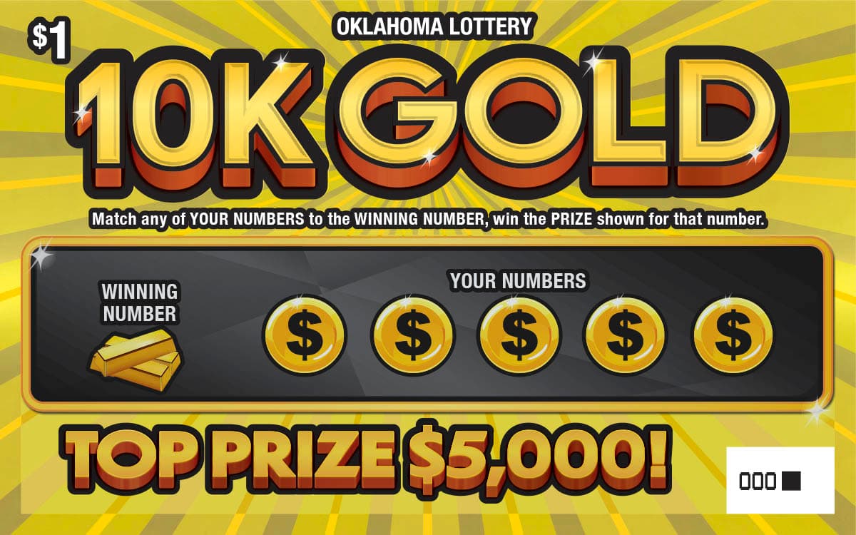 10K Gold scratch-off ticket