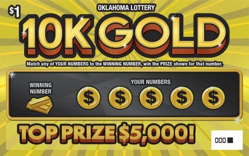 10K Gold scratch-off ticket