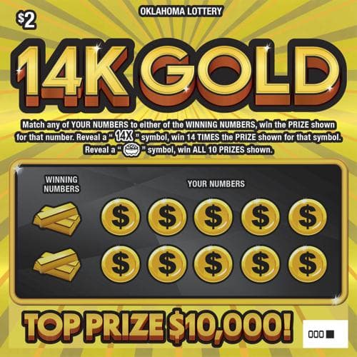 14K Gold scratch-off ticket