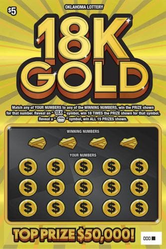 18K Gold scratch-off ticket
