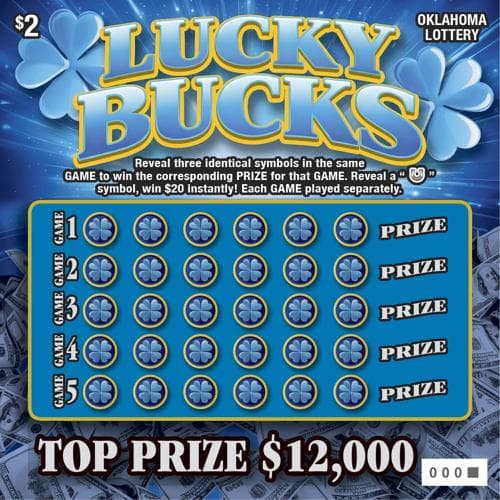 Lucky Bucks scratch-off ticket