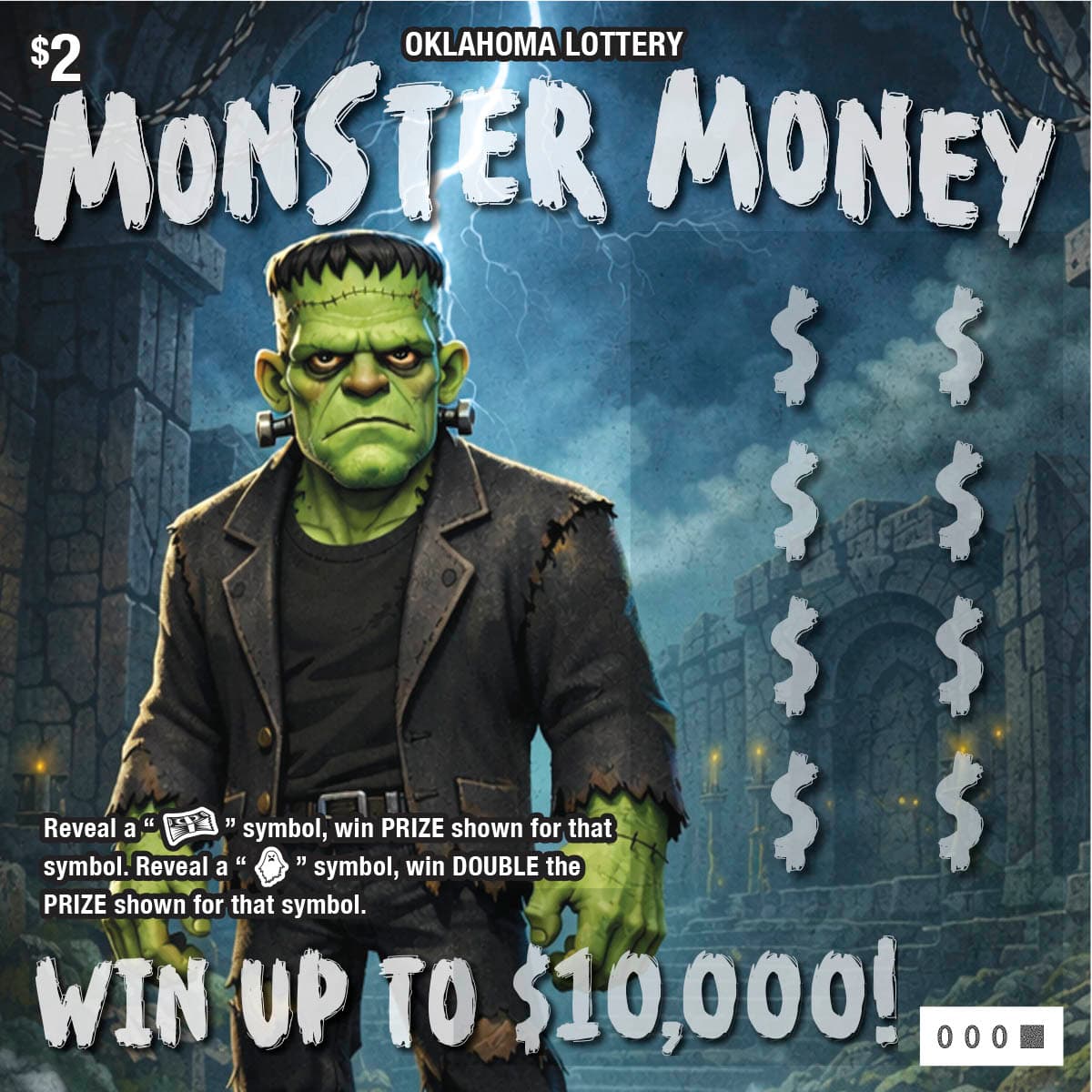 Monster Money scratch-off ticket