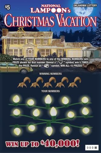 Christmas Vacation scratch-off ticket