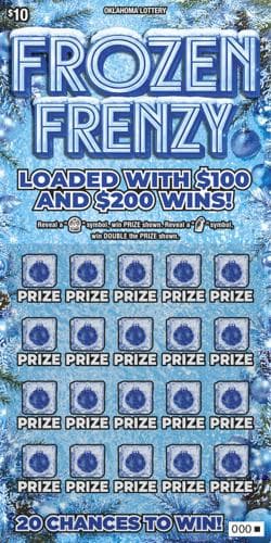 Frozen Frenzy scratch-off ticket