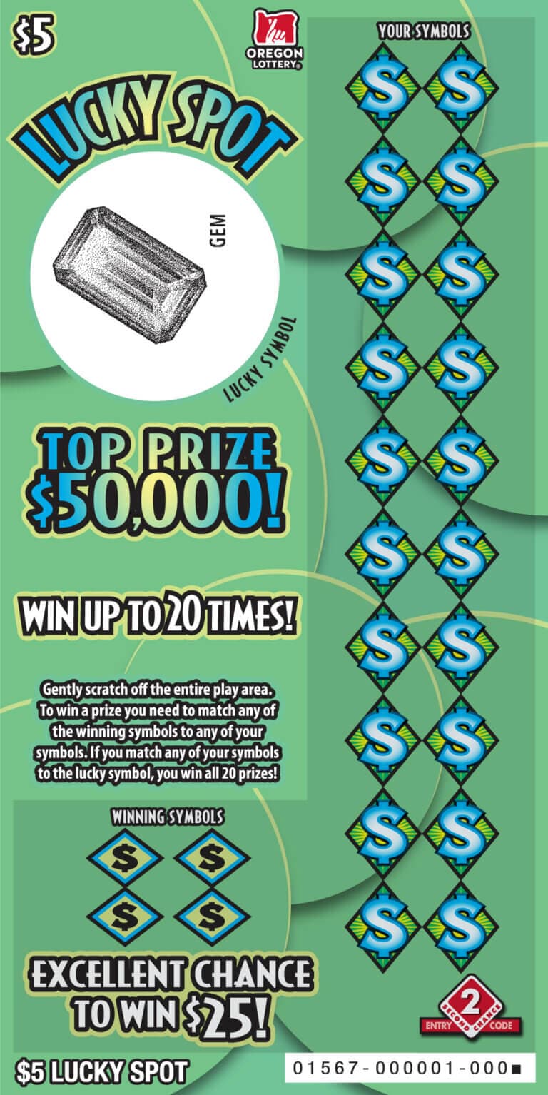 Lucky Spot scratch-off ticket