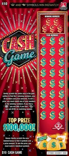 Cash Game scratch-off ticket