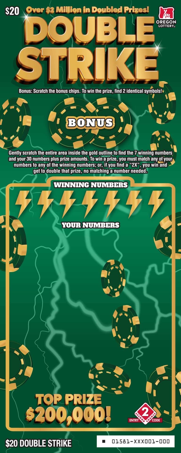 Double Strike scratch-off ticket