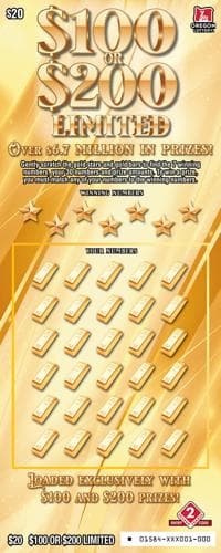 $100 Or $200 Limited scratch-off ticket