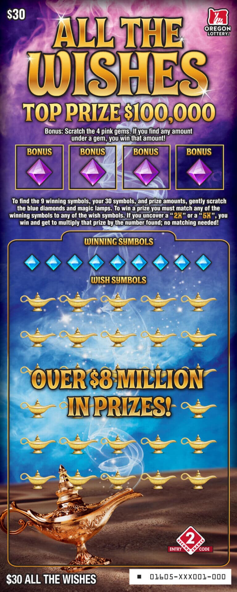 All the Wishes scratch-off ticket