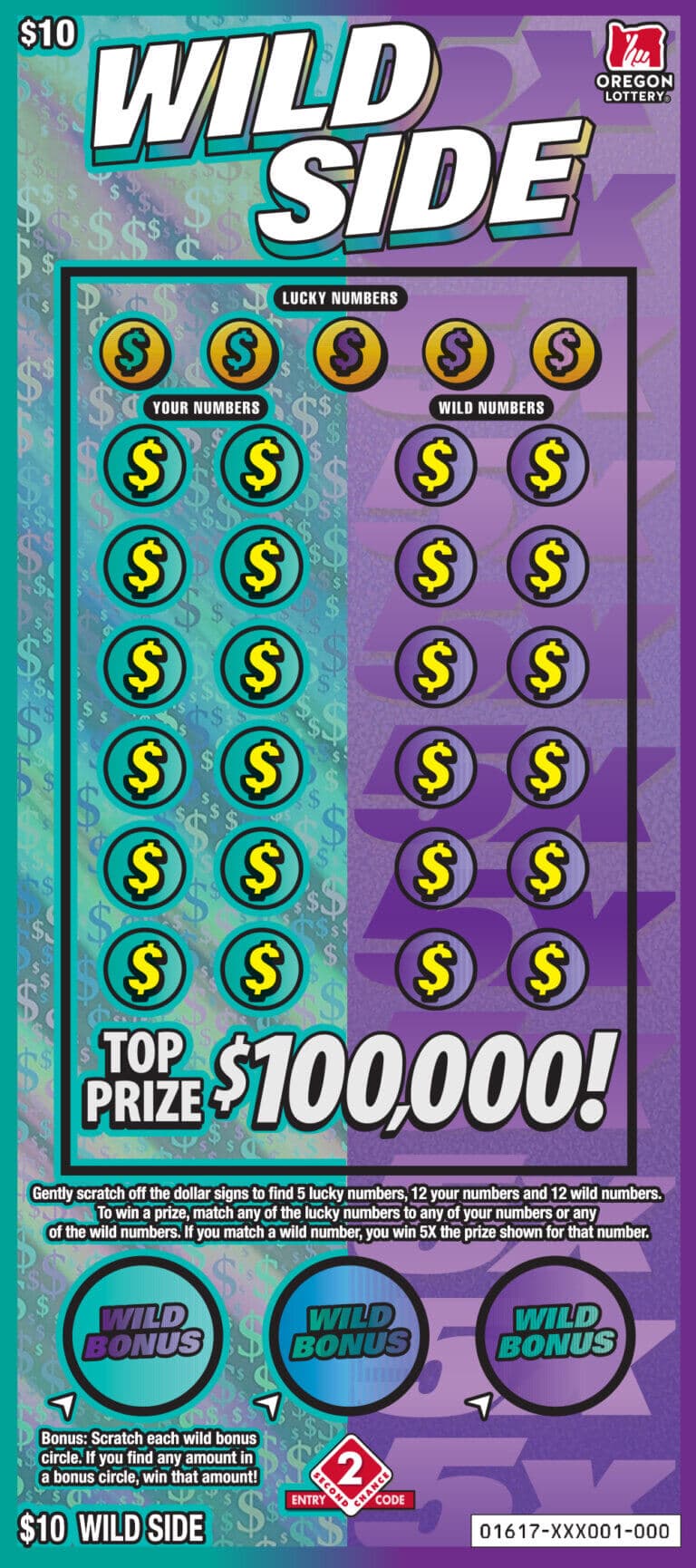 Wild Side scratch-off ticket