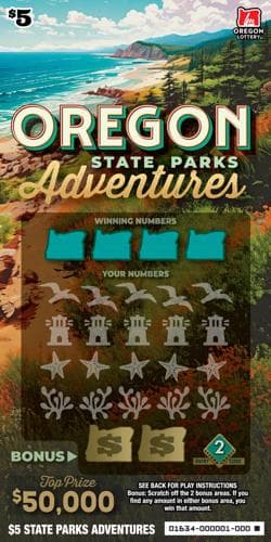 State Parks Adventures scratch-off ticket