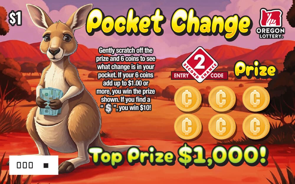 Pocket Change scratch-off ticket