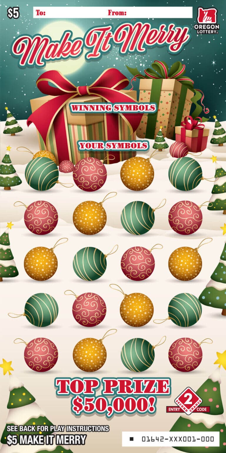 Make It Merry scratch-off ticket