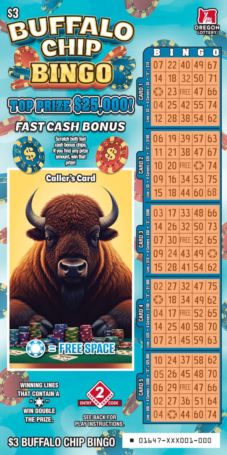 Buffalo Chip Bingo scratch-off ticket
