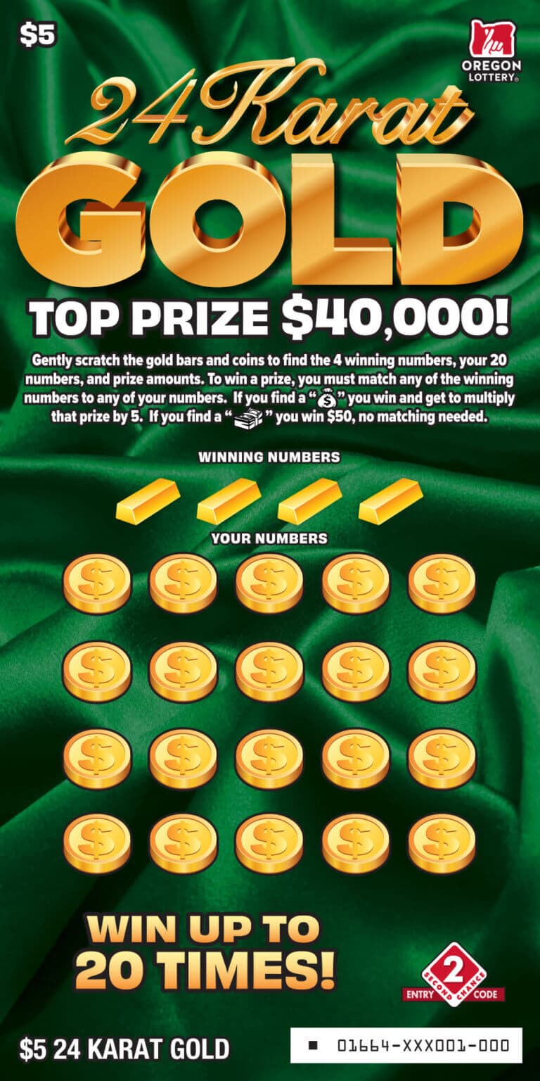 24 Karat Gold scratch-off ticket