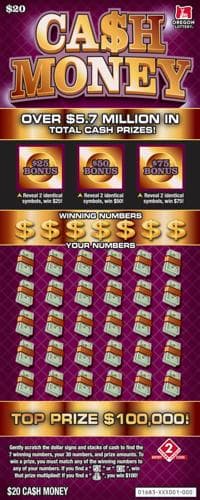 Cash Money scratch-off ticket