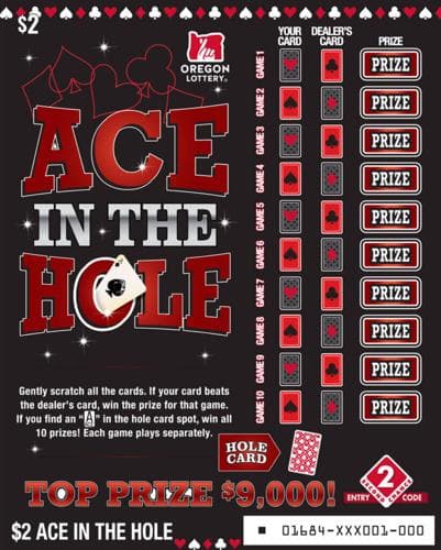 Ace in the Hole scratch-off ticket