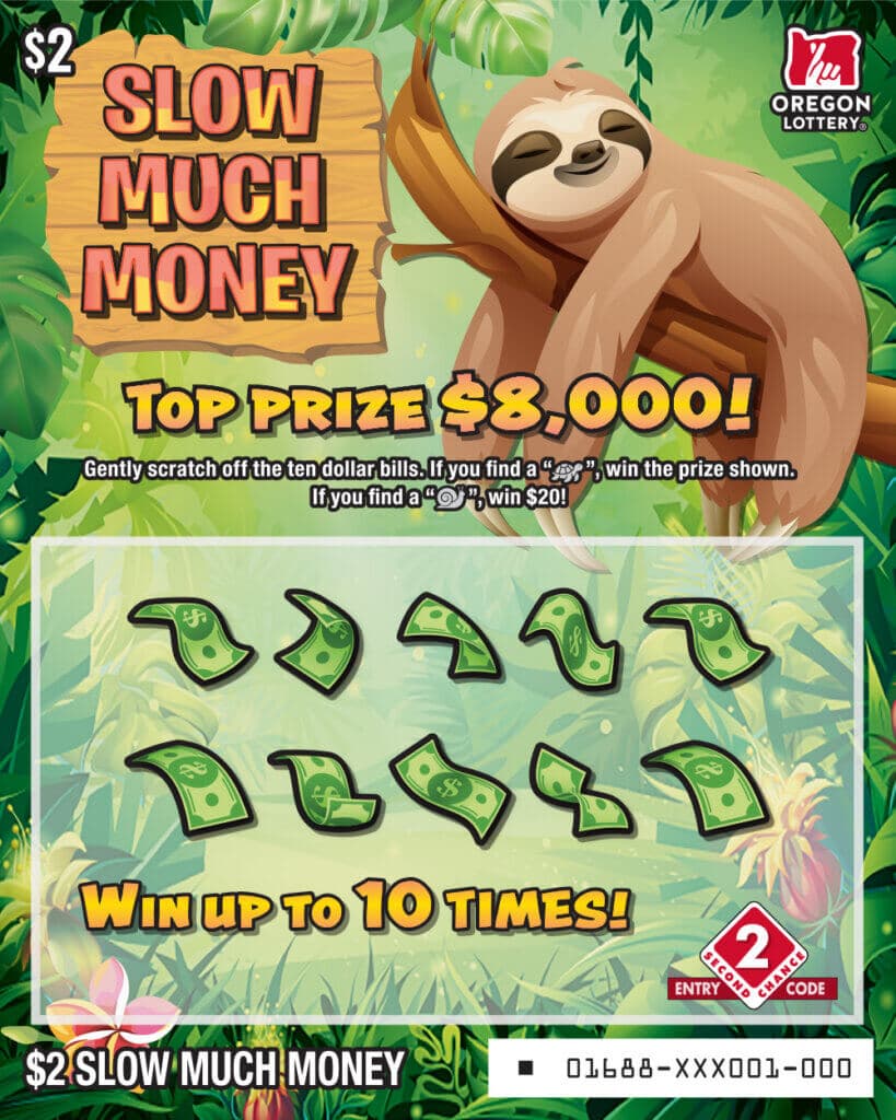 Slow Much Money scratch-off ticket