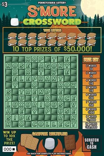 S’more Crossword scratch-off ticket