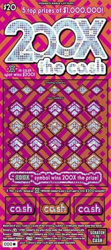 200X the Cash scratch-off ticket