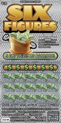 Six Figures scratch-off ticket