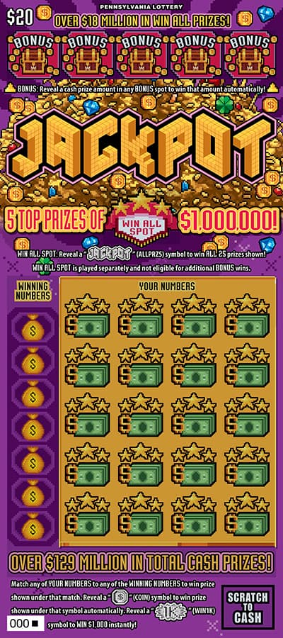 Jackpot scratch-off ticket