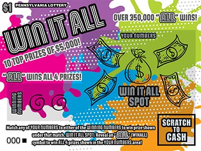 Win It All scratch-off ticket