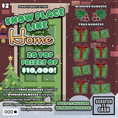 Snow Place Like Home scratch-off ticket