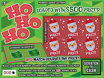 Ho Ho Ho scratch-off ticket