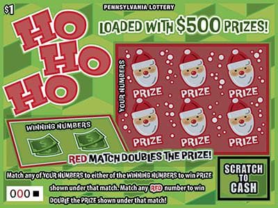 Ho Ho Ho scratch-off ticket