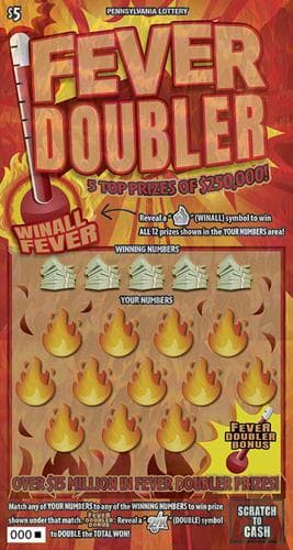 Fever Doubler scratch-off ticket
