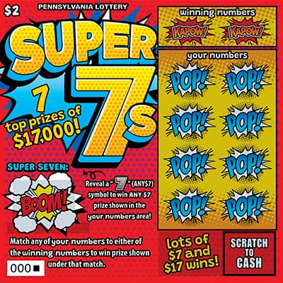 Super 7s scratch-off ticket