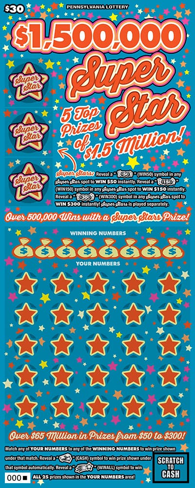 $1,500,000 Super Star scratch-off ticket