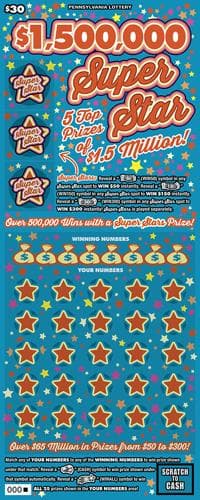 $1,500,000 Super Star scratch-off ticket