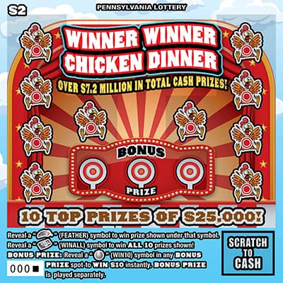 Winner Winner Chicken Dinner scratch-off ticket