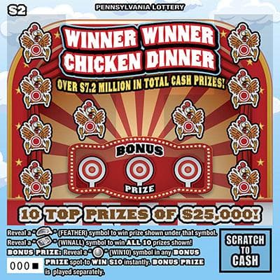 Winner Winner Chicken Dinner scratch-off ticket