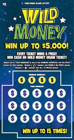 WILD MONEY scratch-off ticket