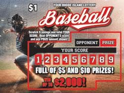 BASEBALL scratch-off ticket