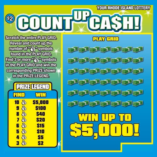 COUNT UP CASH scratch-off ticket