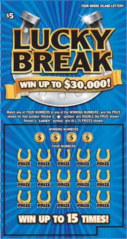 LUCKY BREAK scratch-off ticket