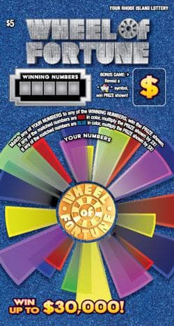 WHEEL OF FORTUNE scratch-off ticket