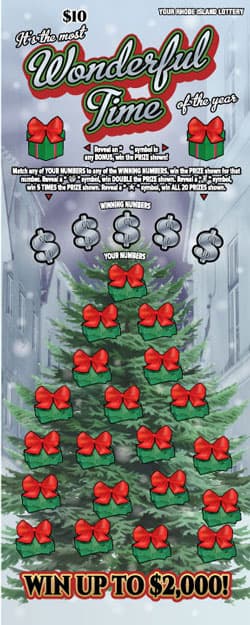 ITS THE MOST WONDERFUL TIME 10 scratch-off ticket