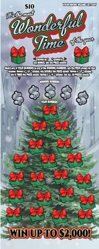 ITS THE MOST WONDERFUL TIME 10 scratch-off ticket