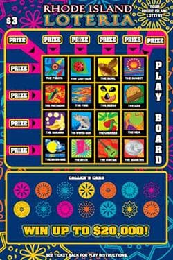 RHODE ISLAND LOTERIA scratch-off ticket