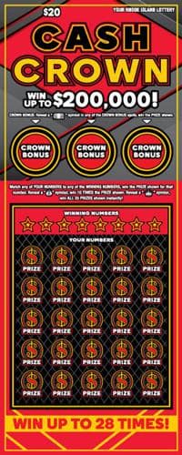 CASH CROWN scratch-off ticket